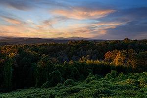 Nature landscape view in Ellijay GA