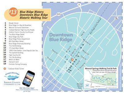 Map of Historic Blue Ridge Walking Trail